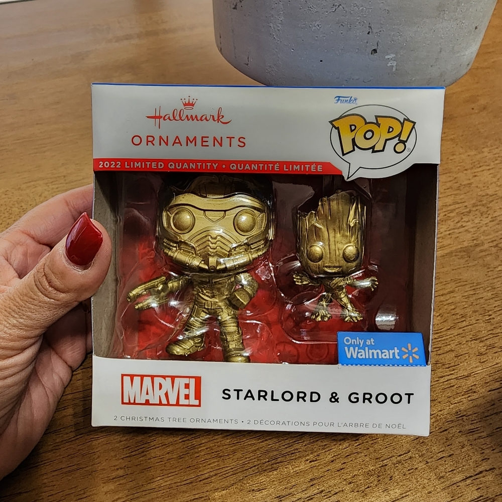 Funko Hallmark 2022 Starlord & Groot "chase"  Ornaments NWT